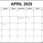 April 2025 Calendar With US Holidays 2025 Whole Year Calendar