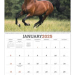 April 2025 Horse Calendar Editable Calendar Planner 2025