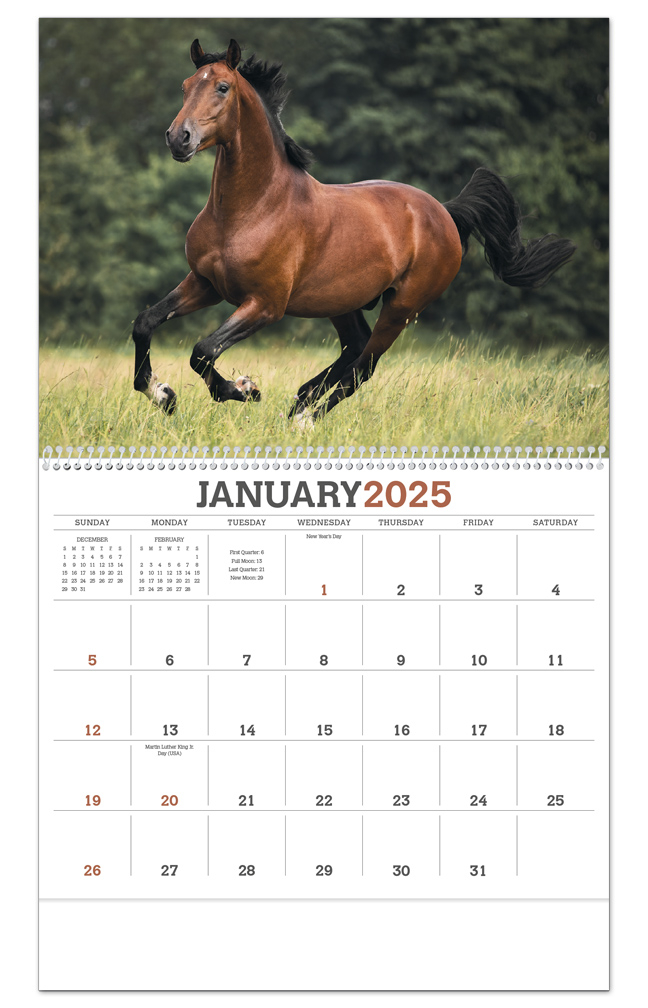 April 2025 Horse Calendar Editable Calendar Planner 2025