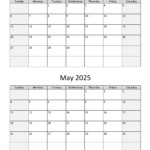 April And May 2025 Calendar WikiDates