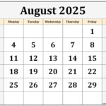 August 2025 Calendar A Comprehensive Guide Calendar 2025 June July