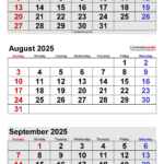 August And September 2025 Calendar Printable Plan Your Month With