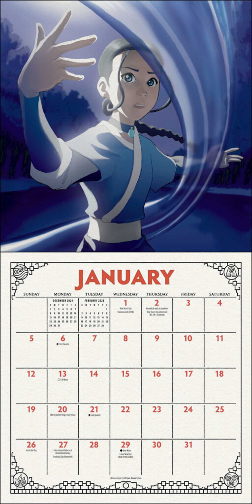 Avatar The Last Airbender 2025 Collector s Edition Wall Calendar With 