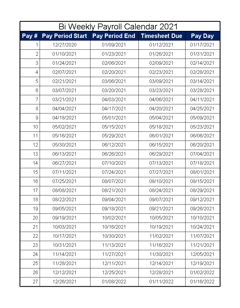 Bi Weekly Pay Period Calendar 2025 Shay Yelena