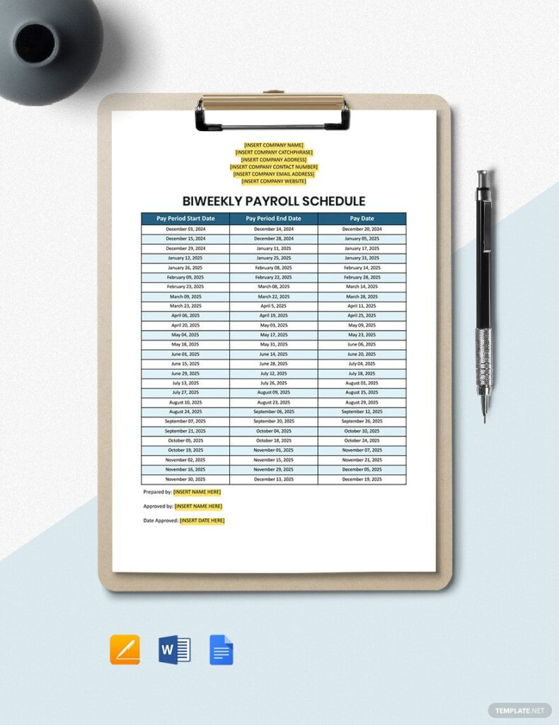 Bi Weekly Payroll Calendar 2025 Excel Lindi Brianna