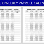 Biweekly Payroll Calendar 2025 MS Editable Word Pay Period Start End