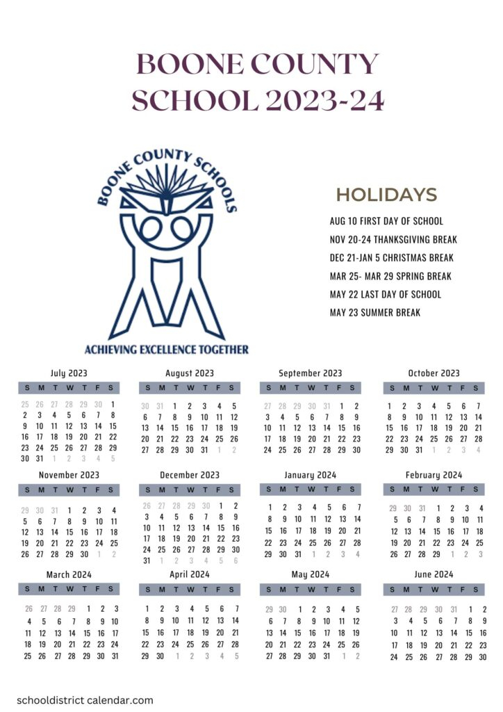 Boone County Schools Calendar 2025 A Comprehensive Guide Editable