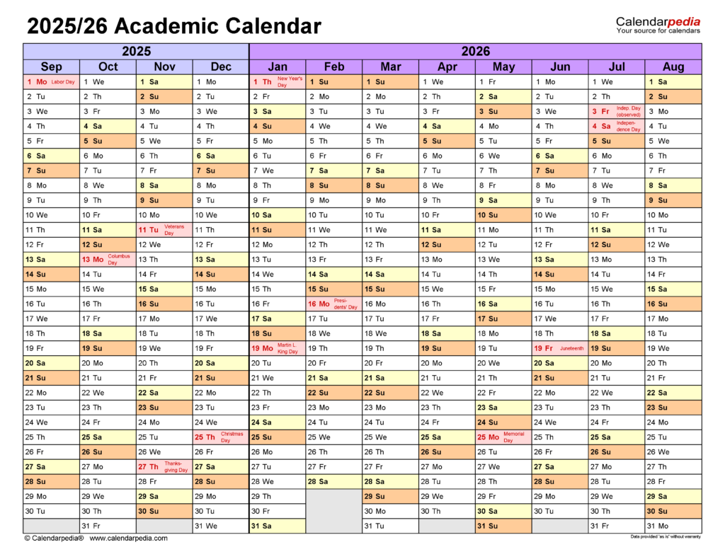 Boston University Academic Calendar 2025 2026 Editable Calendar 