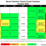 Busch Gardens Tampa Crowd Calendar Touring Central Florida