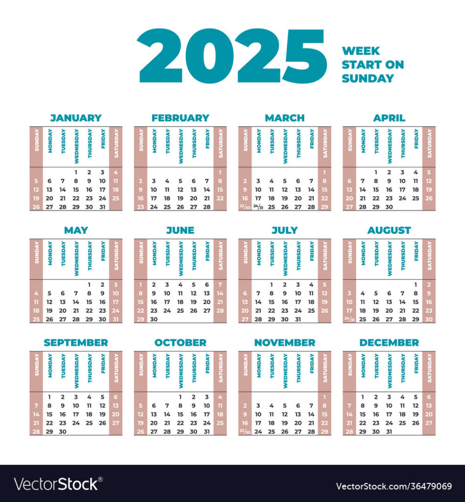 Calendar With Weeks 2025 Editable Calendar Planner 2025