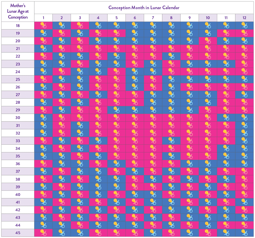 Chinese Gender Calendar 2025 Predictor Ellene Noellyn