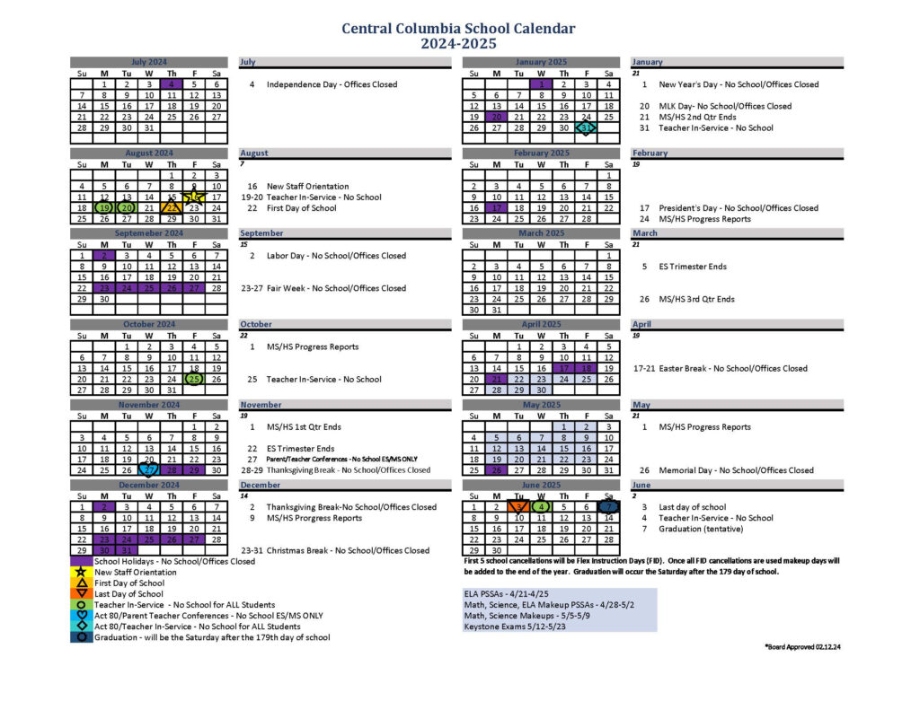 Columbia University Calendar 2025 Corine Suellen