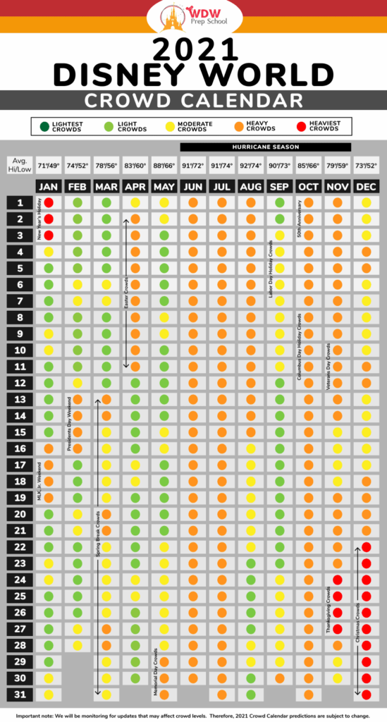 Crowd Calendar Wdw 2025