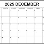 December 2025 Calendar Free Printable Calendars