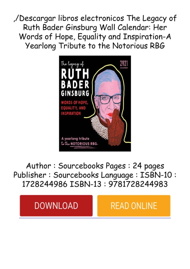  Descargar Libros Electronicos The Legacy Of Ruth Bader Ginsburg Wall 