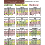 Disney Crowd Calendar 2025 Year 2025 Calendar Printable Calendar