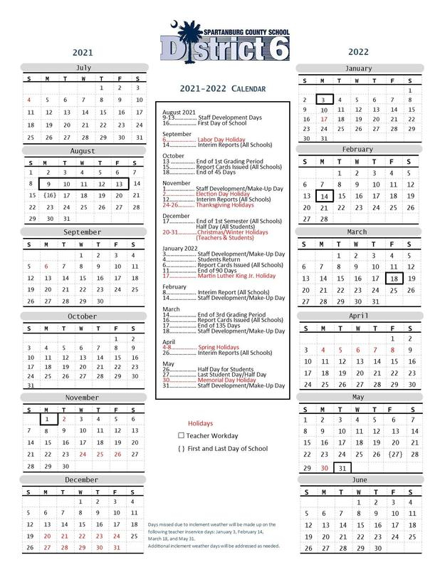 District 2 Calendar A Comprehensive Guide For Spartanburg Residents