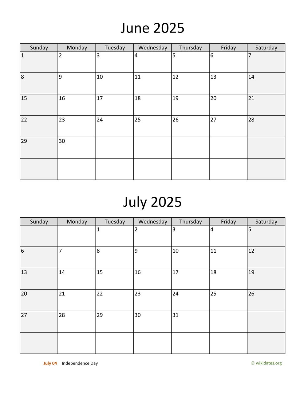 Editable Calendar July 2025 To June 2025 Printable Nadya Valaria