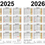 Excel Calendars For 2025 And 2026 A Comprehensive Guide Calendar