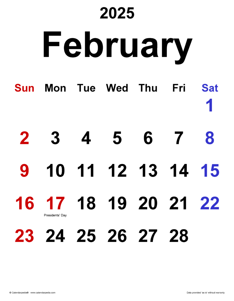 February 2025 Calendar Free A Comprehensive Guide Calendar 2025 June 