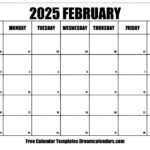 February 2025 Calendar Free Printable With Holidays And Observances