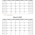 February And March 2025 Calendar WikiDates