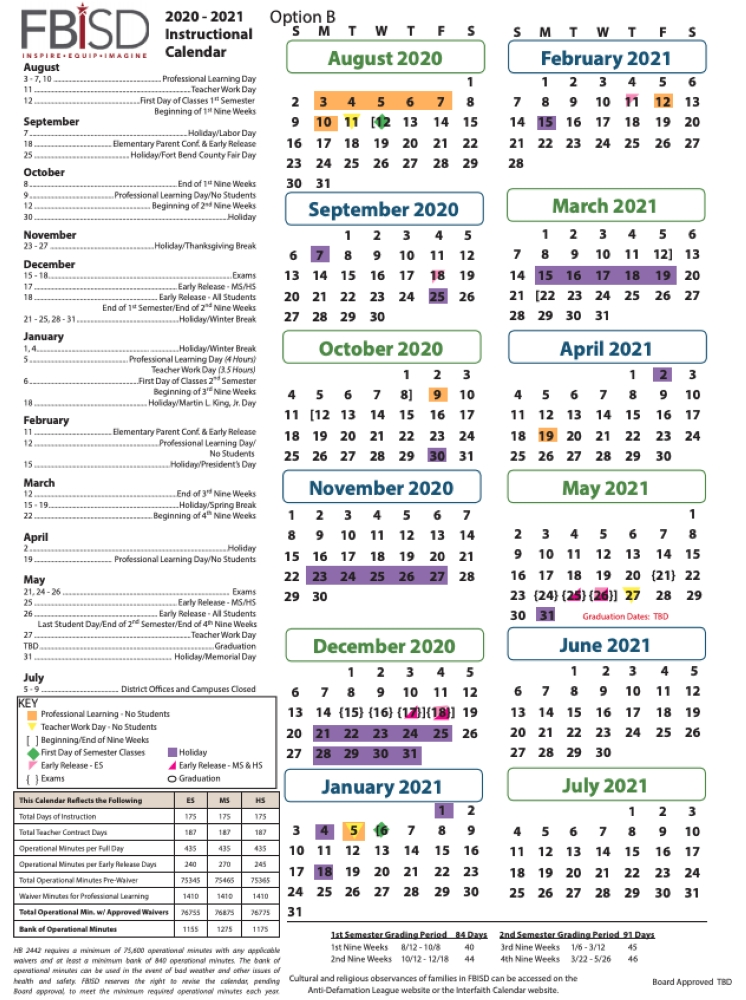 Fort Bend Isd Last Day Of School 2025 Calendar Athena Carmelita