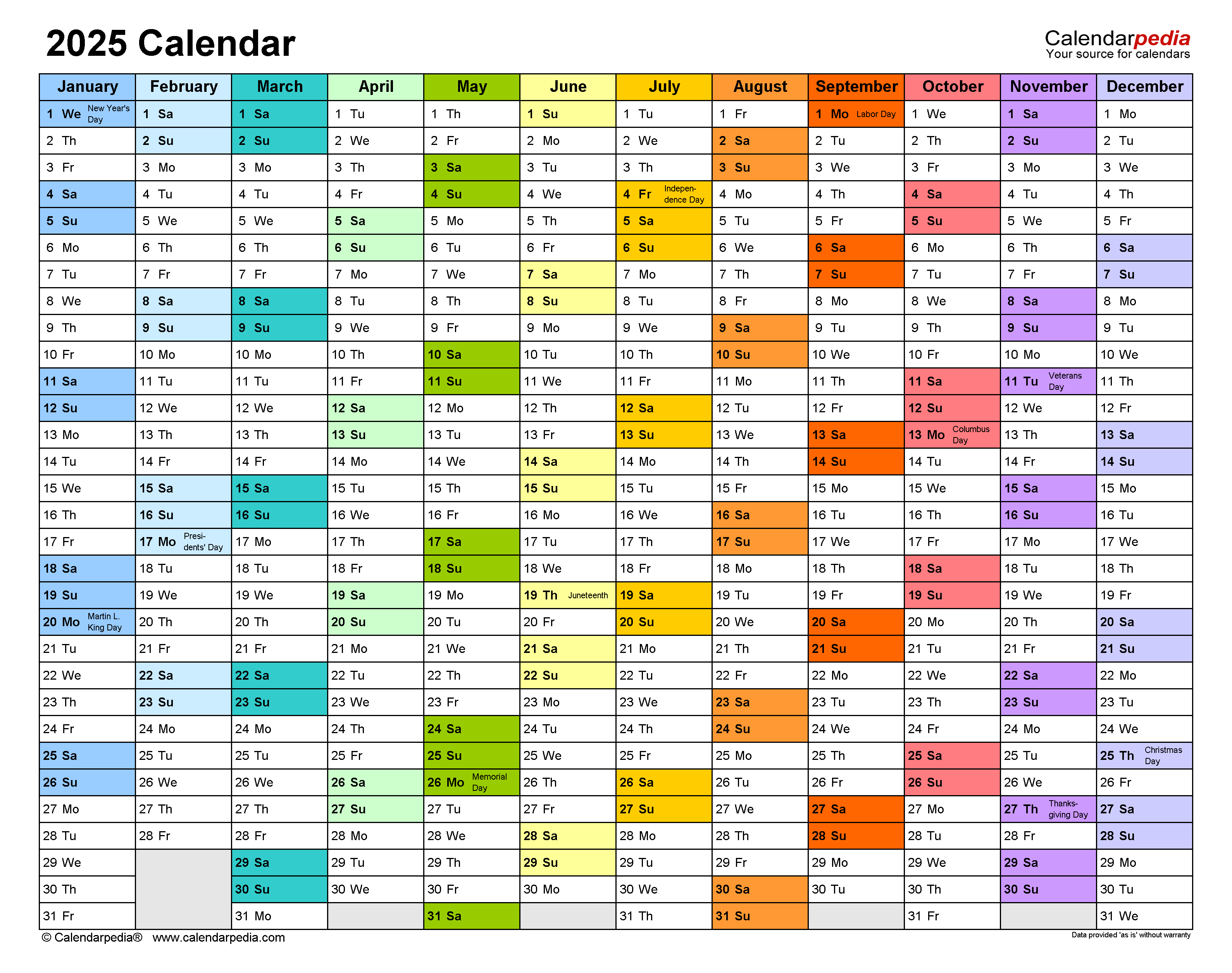 Free Editable Printable Calendar 2025 Plan Your Year With Ease