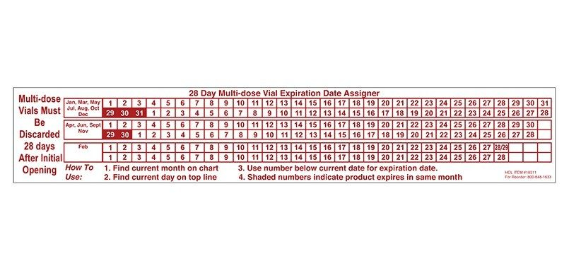 Free Multi Dose Vial 28 Day Expiration Calculator Photo Calendar