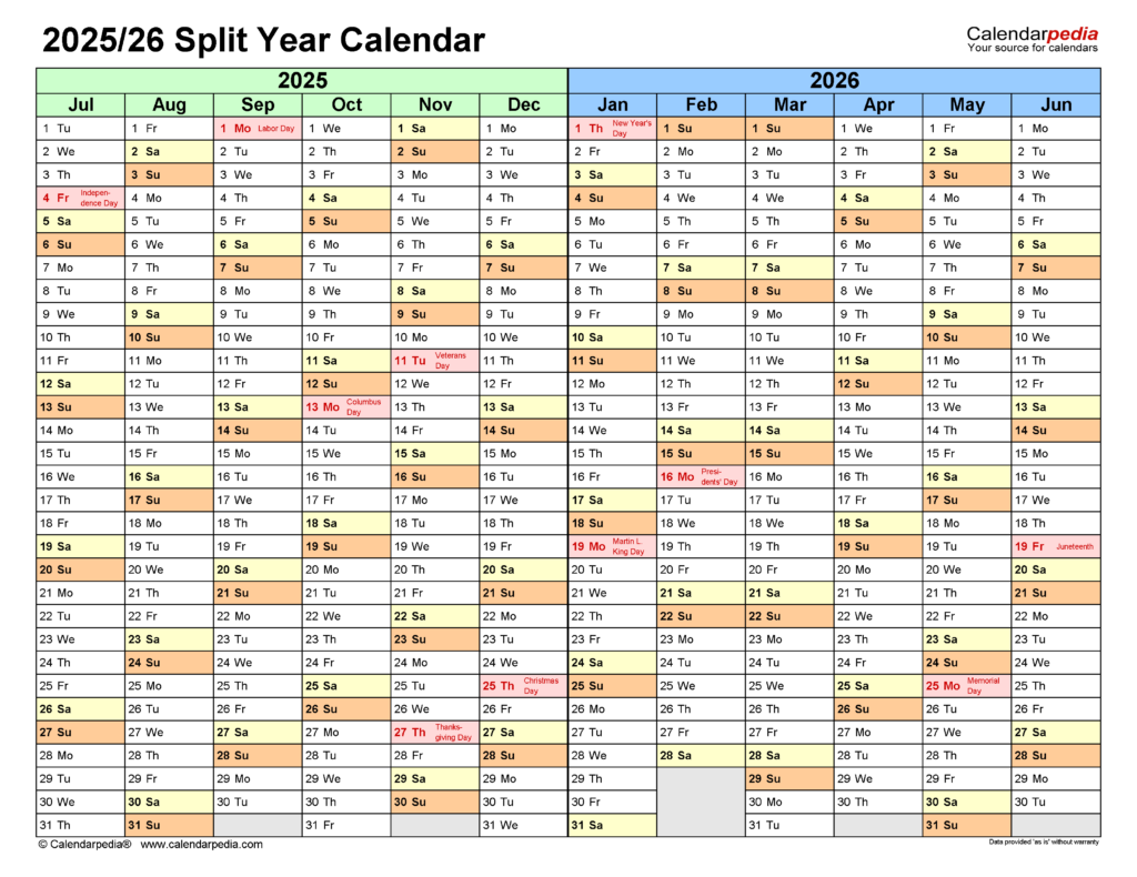 Free Printable Calendar 2025 2026 Editable Templates For Your Planning 