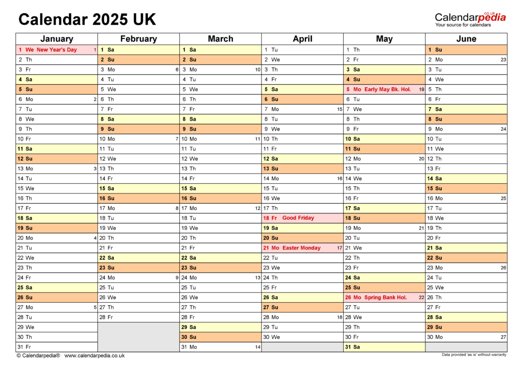 Free Printable Calendar 2025 UK A Comprehensive Guide To Planning Your 