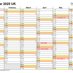 Free Printable Calendar 2025 UK A Comprehensive Guide To Planning Your