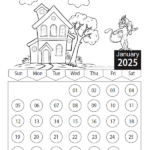 Free Printable Coloring Calendar 2025 Eugine Michelle