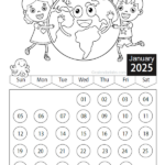 Free Printable Coloring Calendar 2025 Eugine Michelle