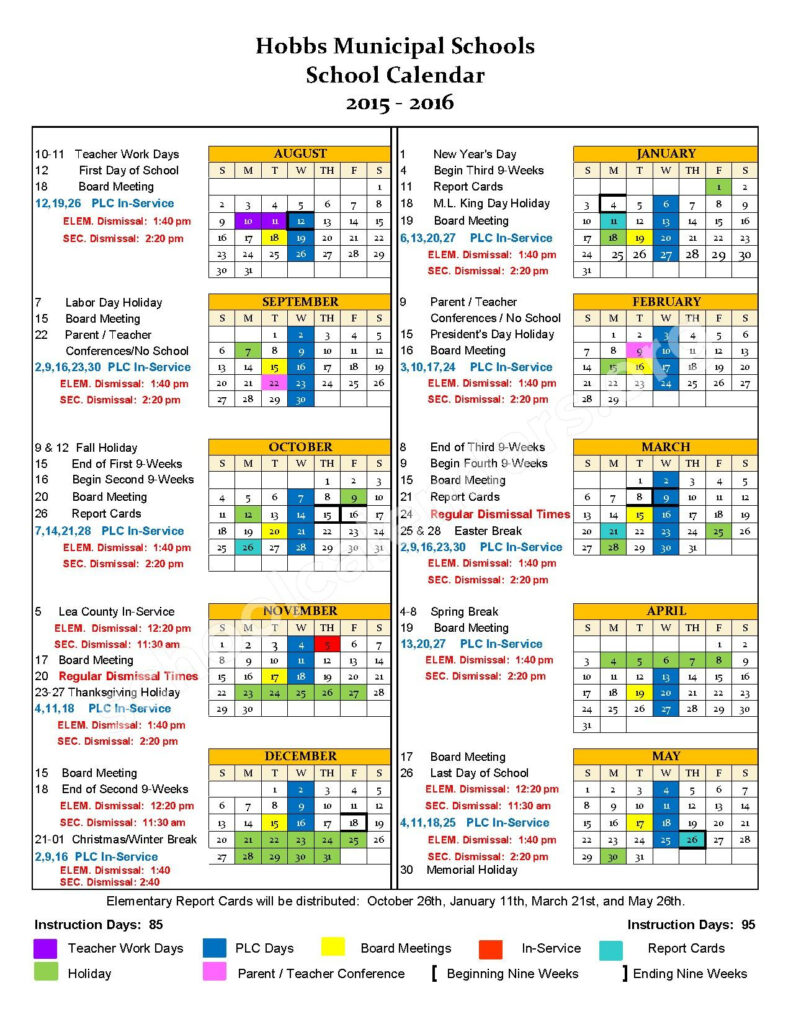 Hobbs Schools Calendar 2024 2025 Tessy Germaine