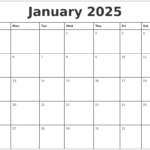 January 2025 Calendar Fillable Plan Your Month With Ease Calendar