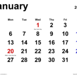 January 2025 Calendar PDF A Comprehensive Guide To The First Month Of