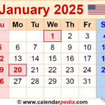 January 2025 Calendar Templates For Word Excel And PDF