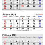 January 2025 Calendar Templates For Word Excel And PDF