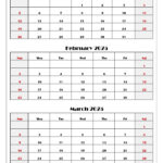 January And February 2025 Calendar Two Months Calendar