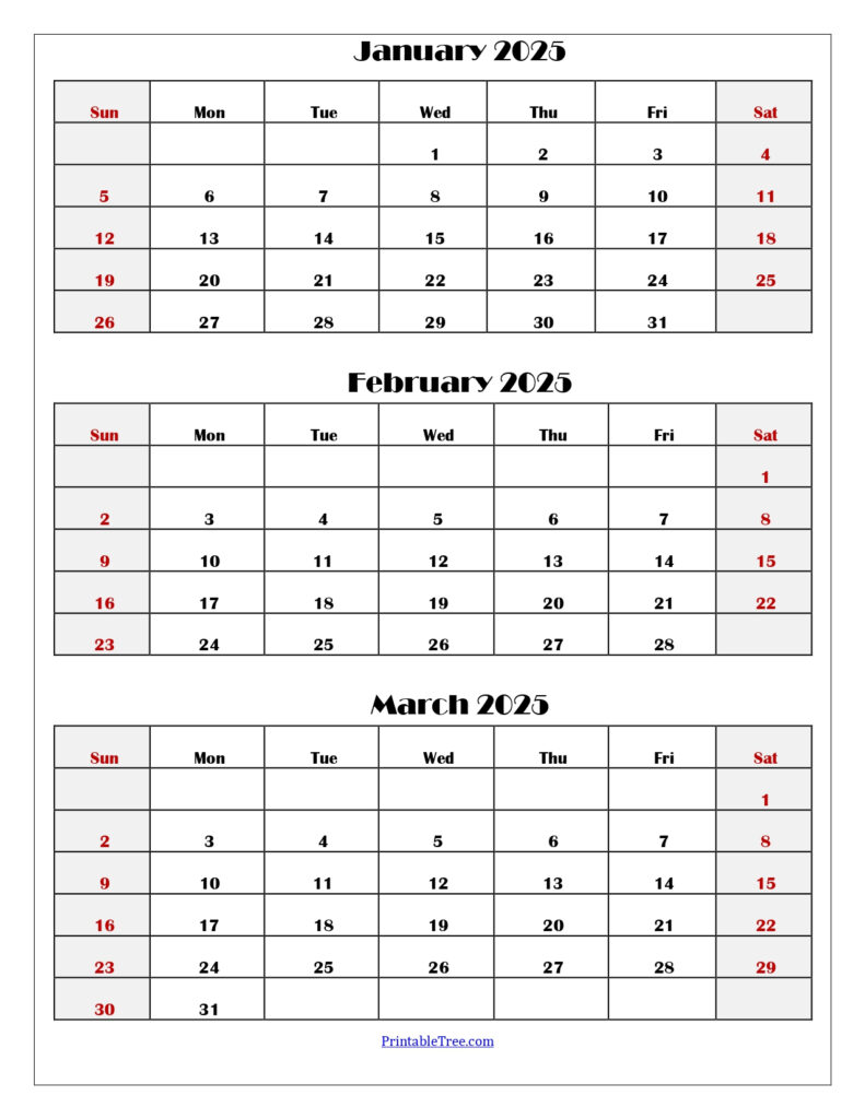 January And February 2025 Calendar Two Months Calendar