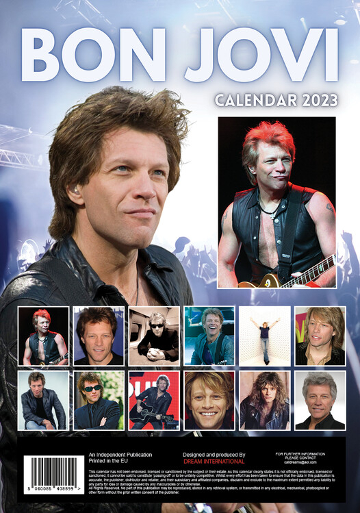 Jon Bon Jovi Calendar 2025 Taryn Francyne