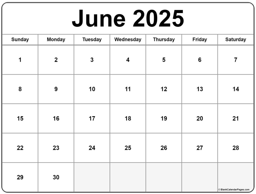 June 2025 Calendar A Comprehensive Guide To The Month s Events And 