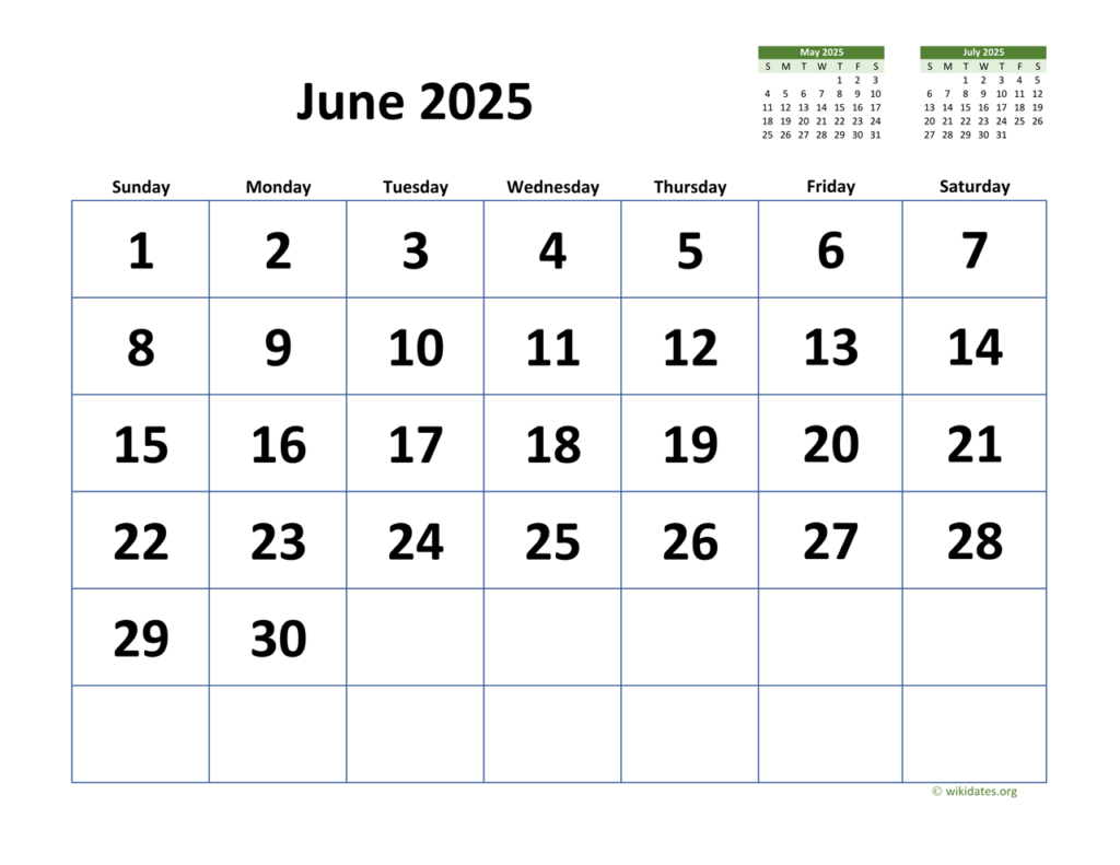 June 2025 Calendar A Comprehensive Guide To The Month s Events And 