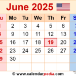 June 2025 Calendar A Printable Guide To The Month Calendar 2025