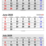 June And July 2025 Calendar A Comprehensive Overview Calendar 2025