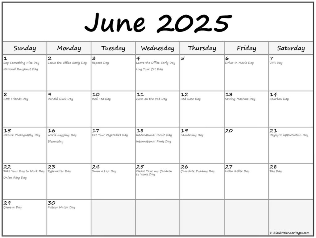 June Holidays 2025 Plan Your Getaway With Our Comprehensive Calendar 