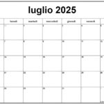 Luglio 2025 Calendario Gratis Italiano Calendario Luglio