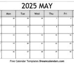 May 2025 Calendar Free Printable With Holidays And Observances