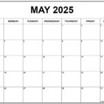 May 2025 Calendar Printable Free Plan Your Month With Ease 2025